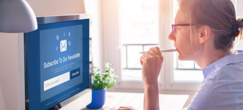 woman looking at computer screen