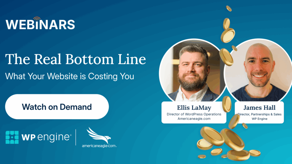 The Real Bottom Line: What Your Website is Costing You. Watch the webinar on demand.