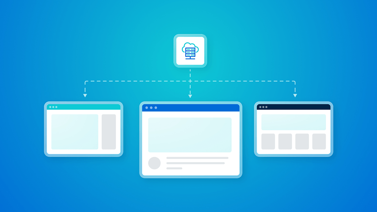An abstracted illustration of an agency offering white label hosting