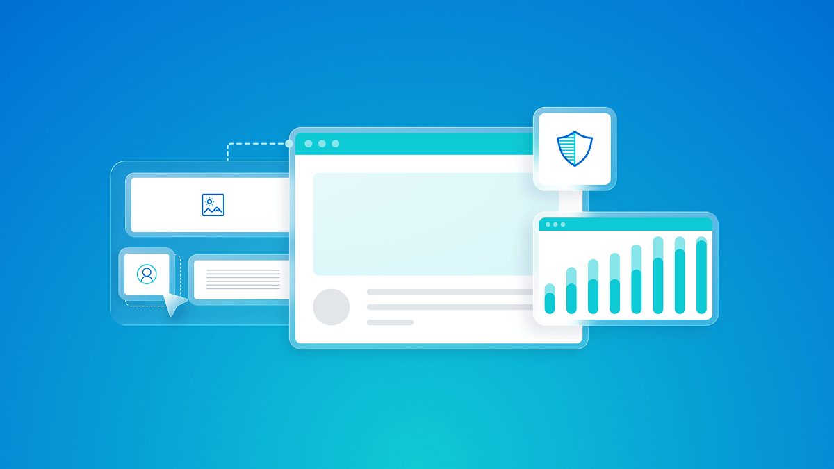 An abstracted illustration of the different parts of a headless website